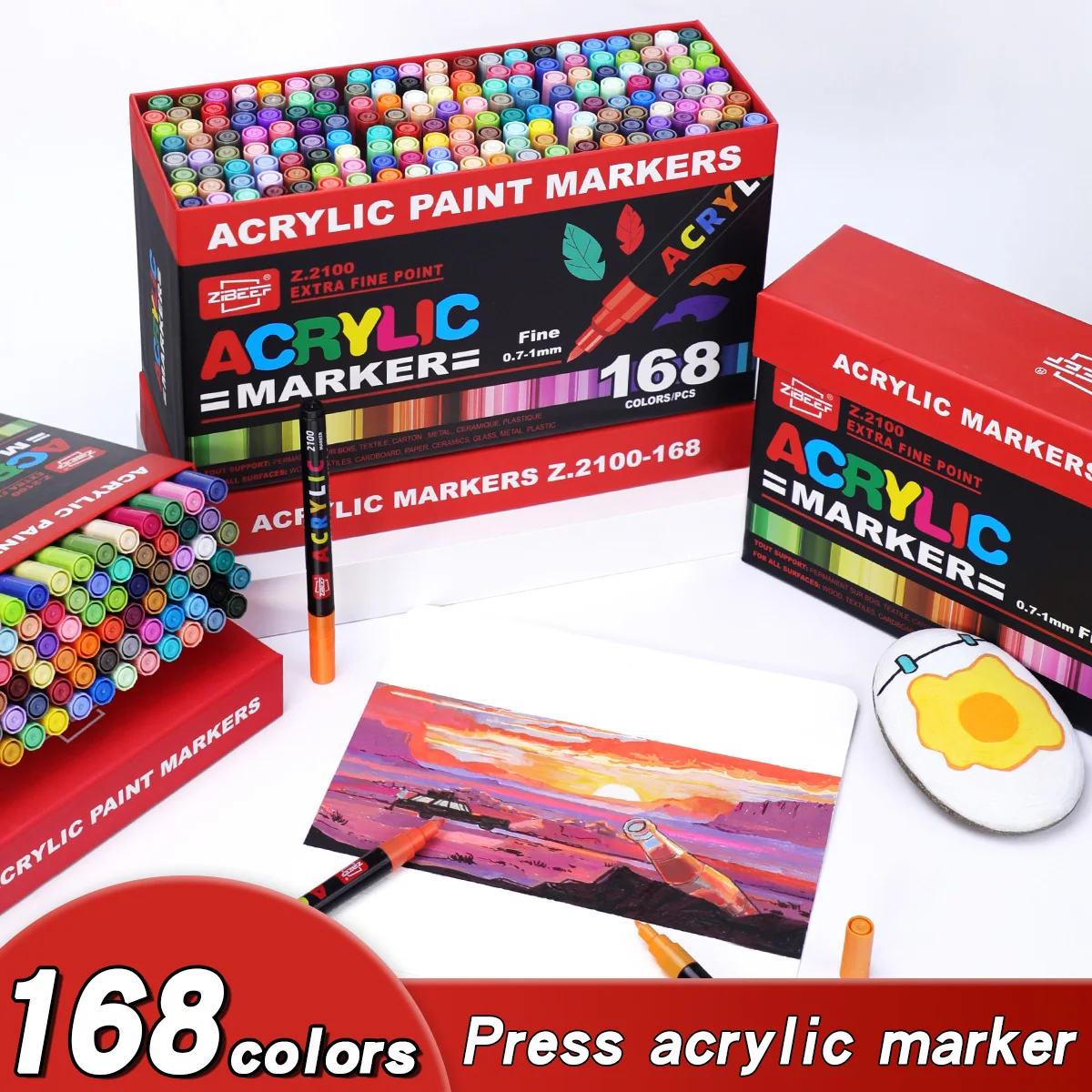 Metallic Paint Set - Zestaw 36-240 kolorowych markerów akrylowych do
