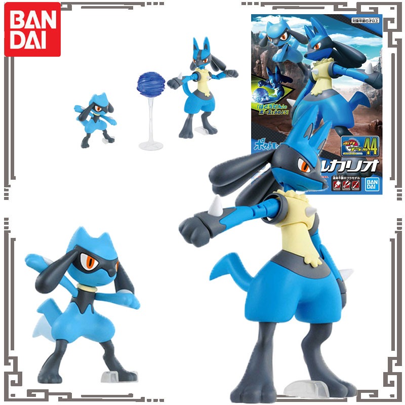 Model Kit Pokemon - Oryginalna figurka akcji POKEMON Bandai Riolu
