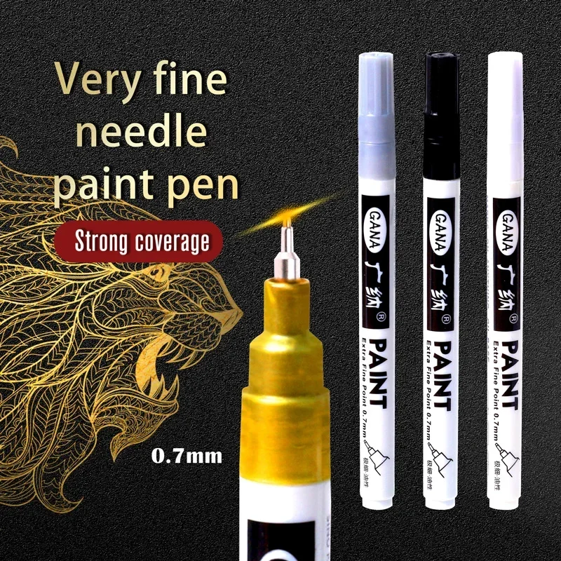Metallic Paint Set - 4 szt./zestaw Markerów Olejowych Trwałych, Białych