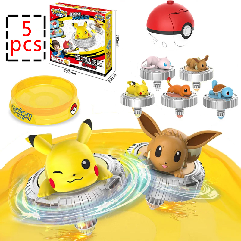 Model Kit Pokemon - 5 szt. Pokemon Kręcąca się Zabawka-Wirówka
