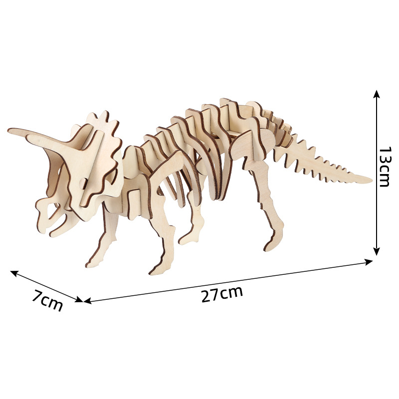 Drewniane puzzle 3D z dinozaur – Model Kit Dinosaur recenzja i cena