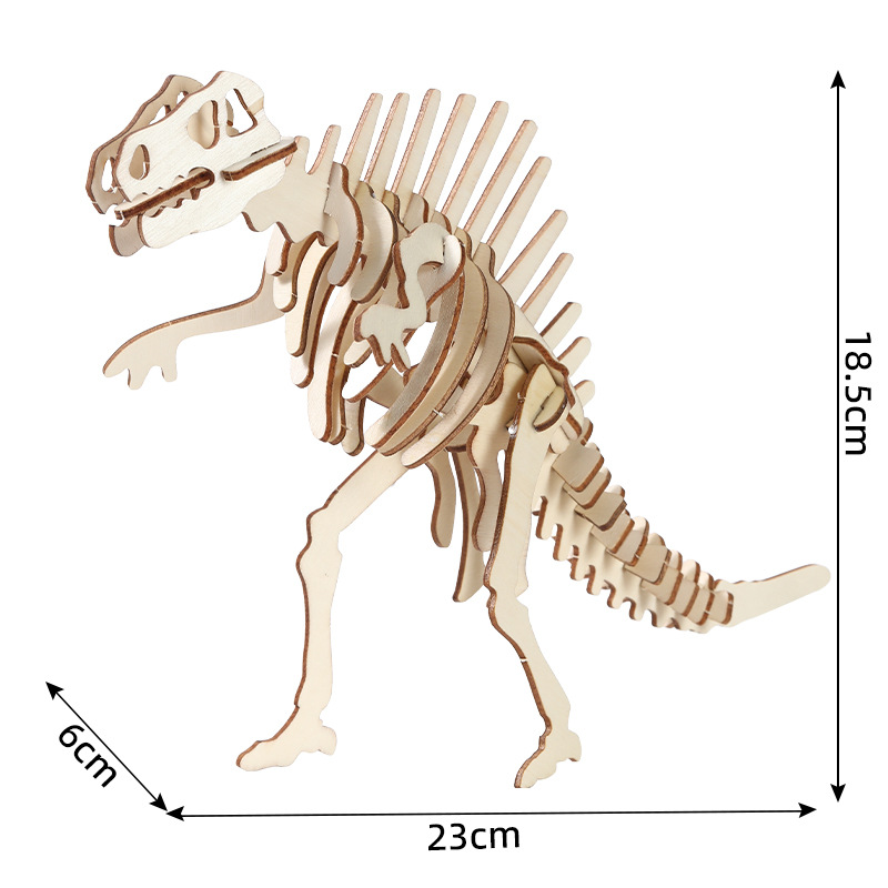 Drewniane puzzle 3D z dinozaur – Model Kit Dinosaur recenzja i cena