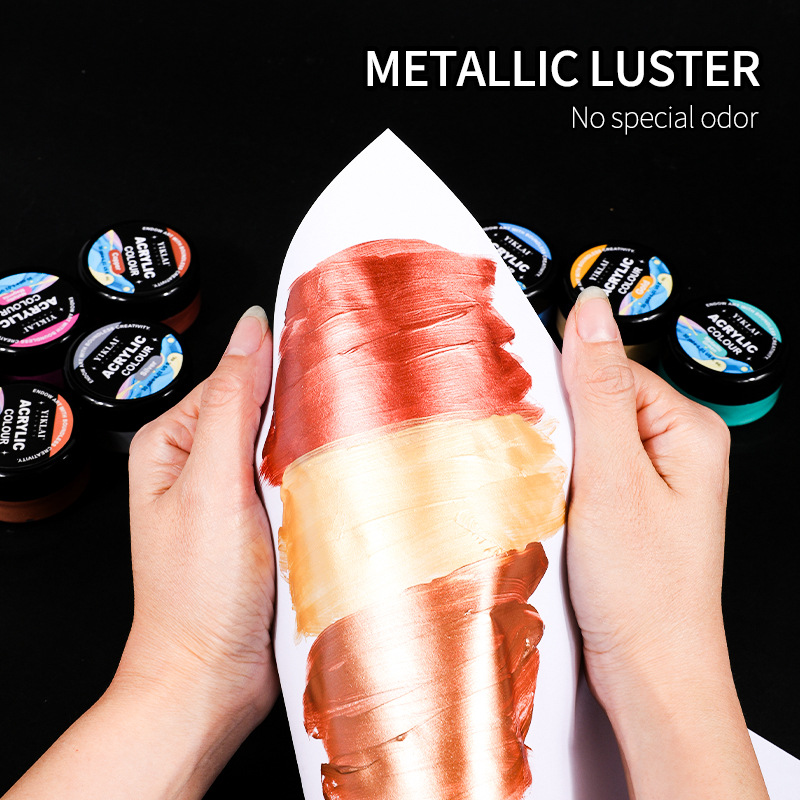 Zestaw 30 ml 8-kolorowych meta – Metallic Paint Set recenzja i cena